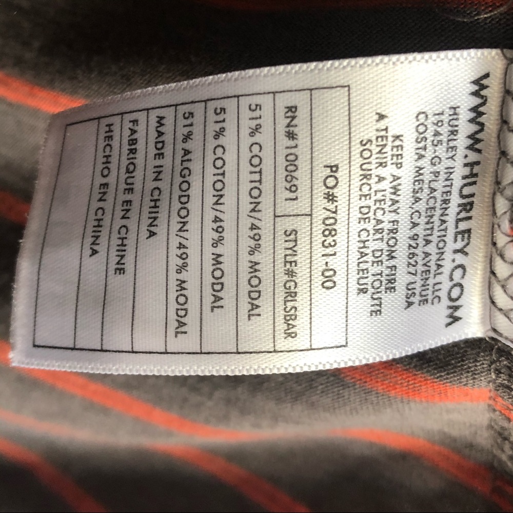 Hurley Striped Layered Surf Tunic Top S - Picture 6 of 7
